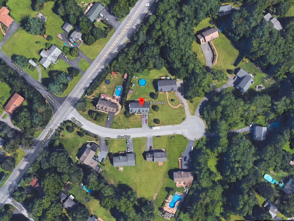 Aerial photo of Alex Way property